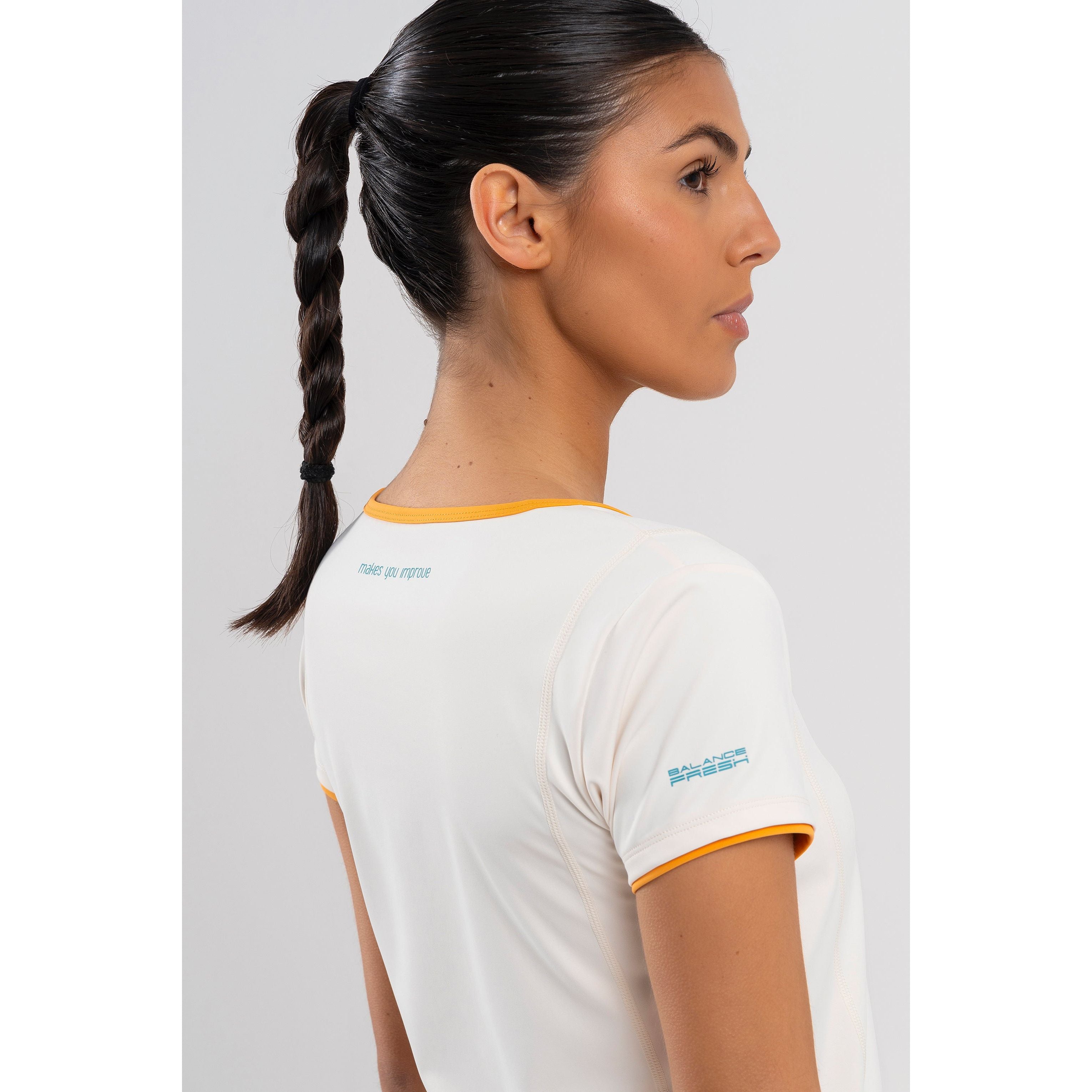 Women's padel shirt NOX PRO Top (sp. Vanilla Ice)