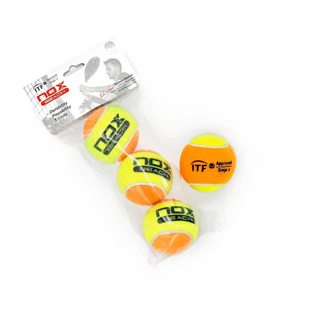 NOX 3 PRO TITANIUM BEACH TENNIS kamuoliukai