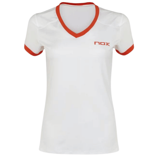 Marškinėliai NOX TEAM TOP White (Red logo)