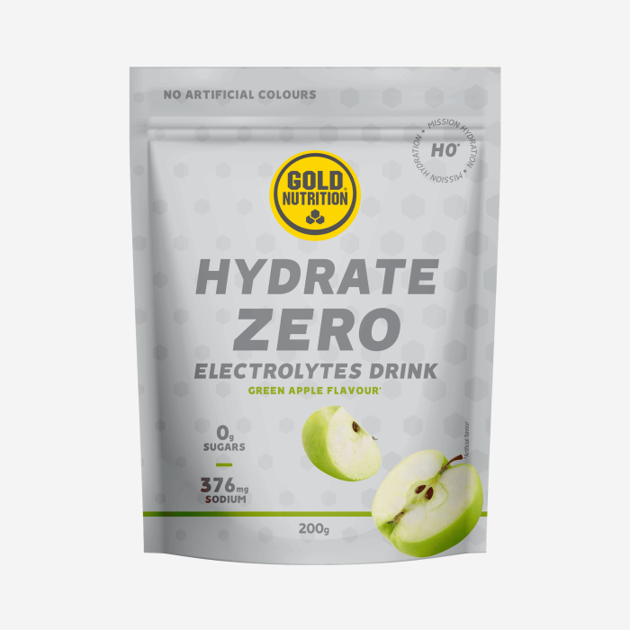 GOLD NUTRITION HYDRATE ZERO elektrolitų gėrimas (Obuolių sk.)