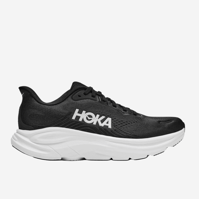 HOKA Clifton 11 Wide Men's Running Shoes - Black / White