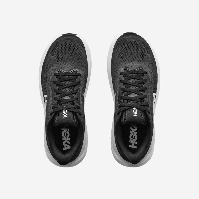 HOKA Clifton 11 Wide Men's Running Shoes - Black / White