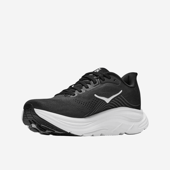 HOKA Clifton 11 Wide Men's Running Shoes - Black / White