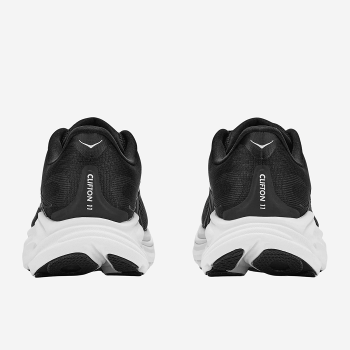 HOKA Clifton 11 Wide Men's Running Shoes - Black / White