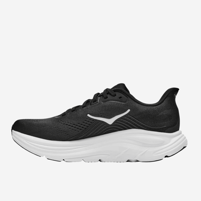 HOKA Clifton 11 Wide Men's Running Shoes - Black / White