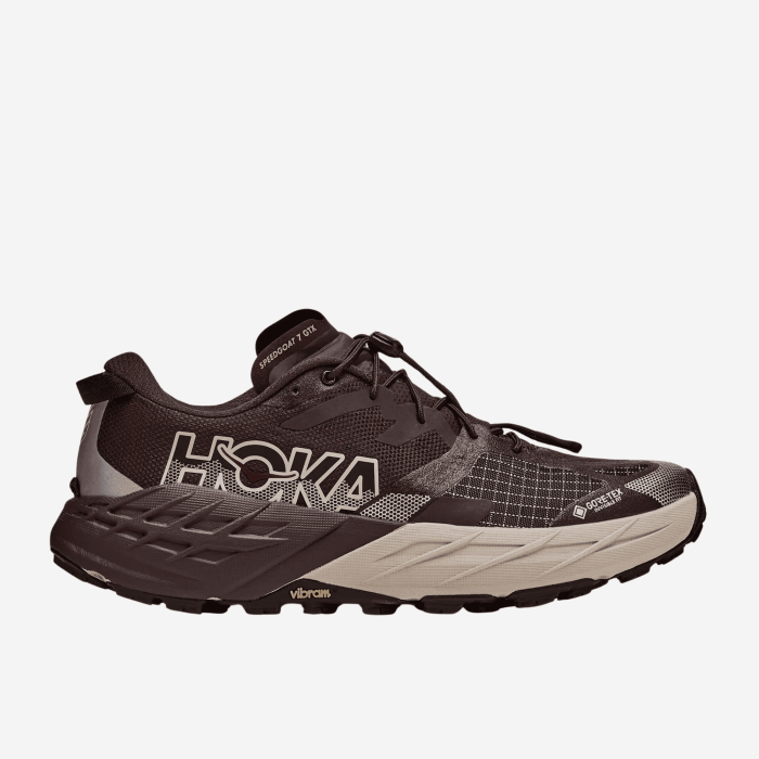 HOKA Speedgoat 7 GTX Wide vyriški batai, ruda / pilka – 1