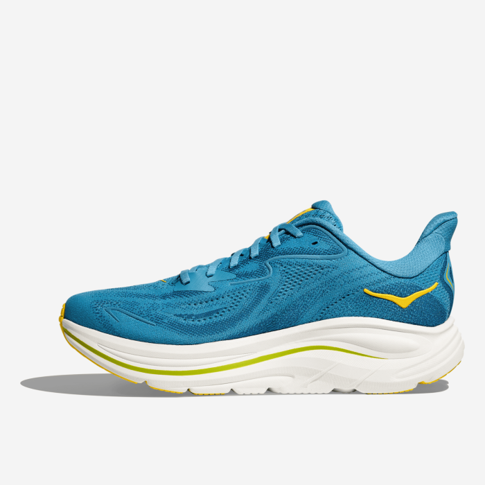 Hoka Clifton 10 Men's Running Shoes (Sp. Blue/Yellow)
