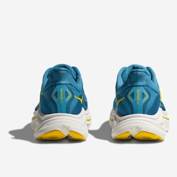 Hoka Clifton 10 Men's Running Shoes (Sp. Blue/Yellow)