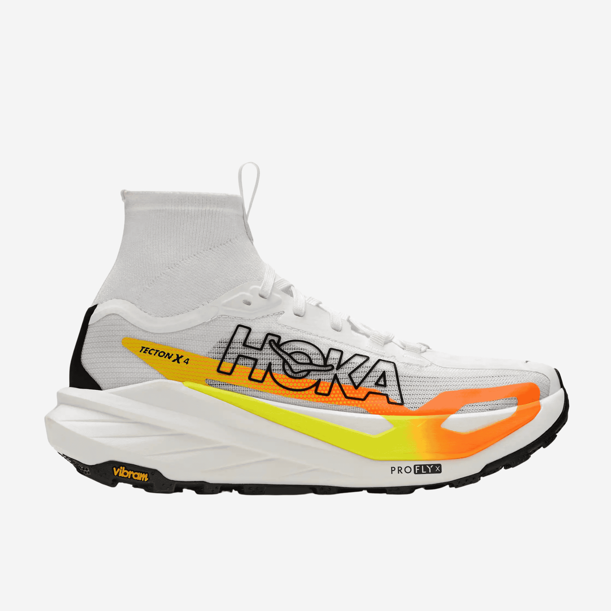 HOKA Tecton X 4 vyriški trail bėgimo batai – Balta / Oranžinė