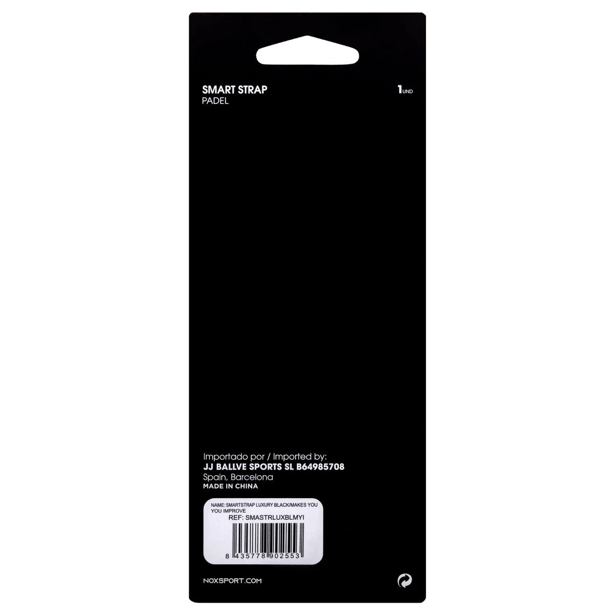Keičiamas padelio raketės raištelis NOX Smartstrap Luxury, Black