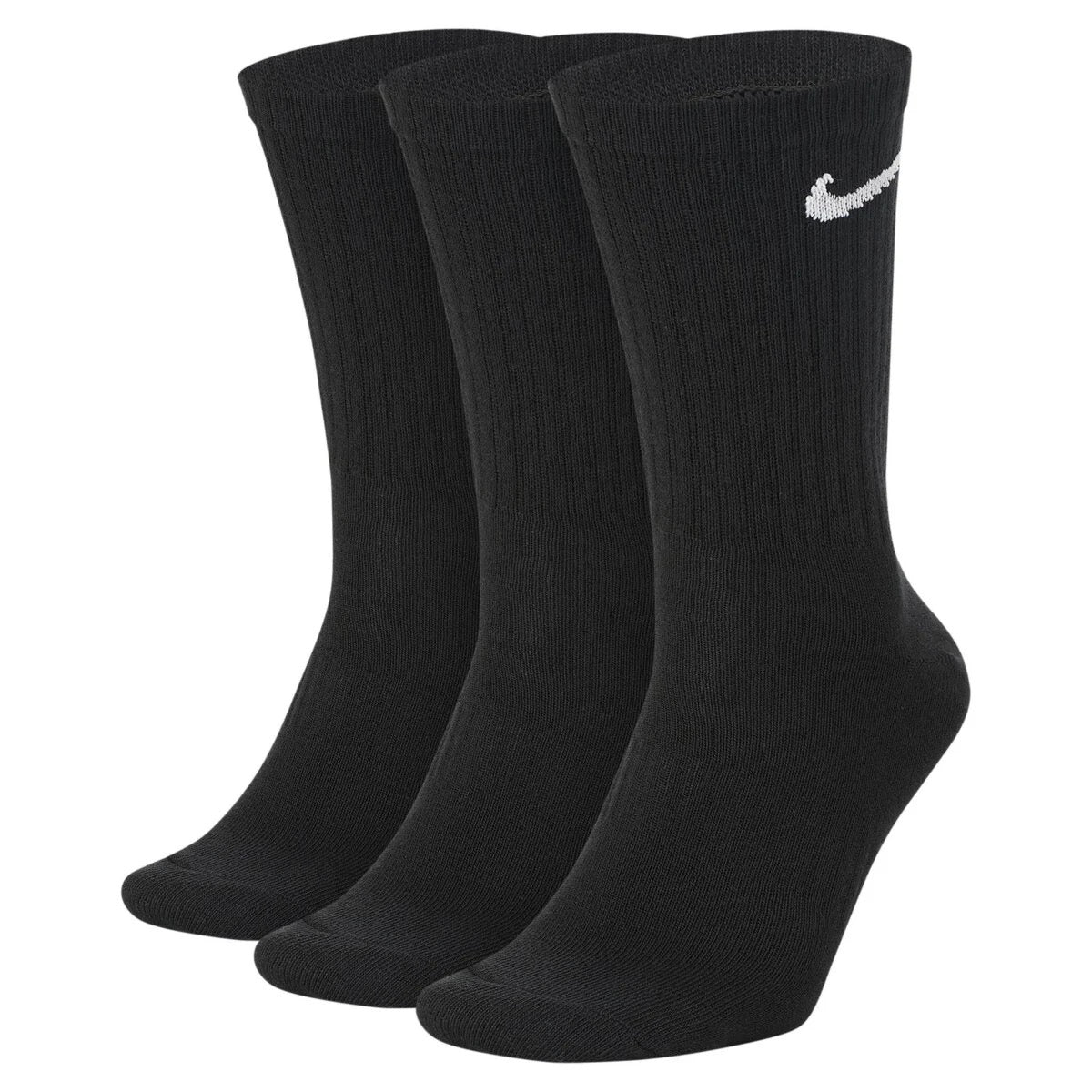 Kojinės NIKE Everyday Cushion Crew, Black, 3 poros (34–38)