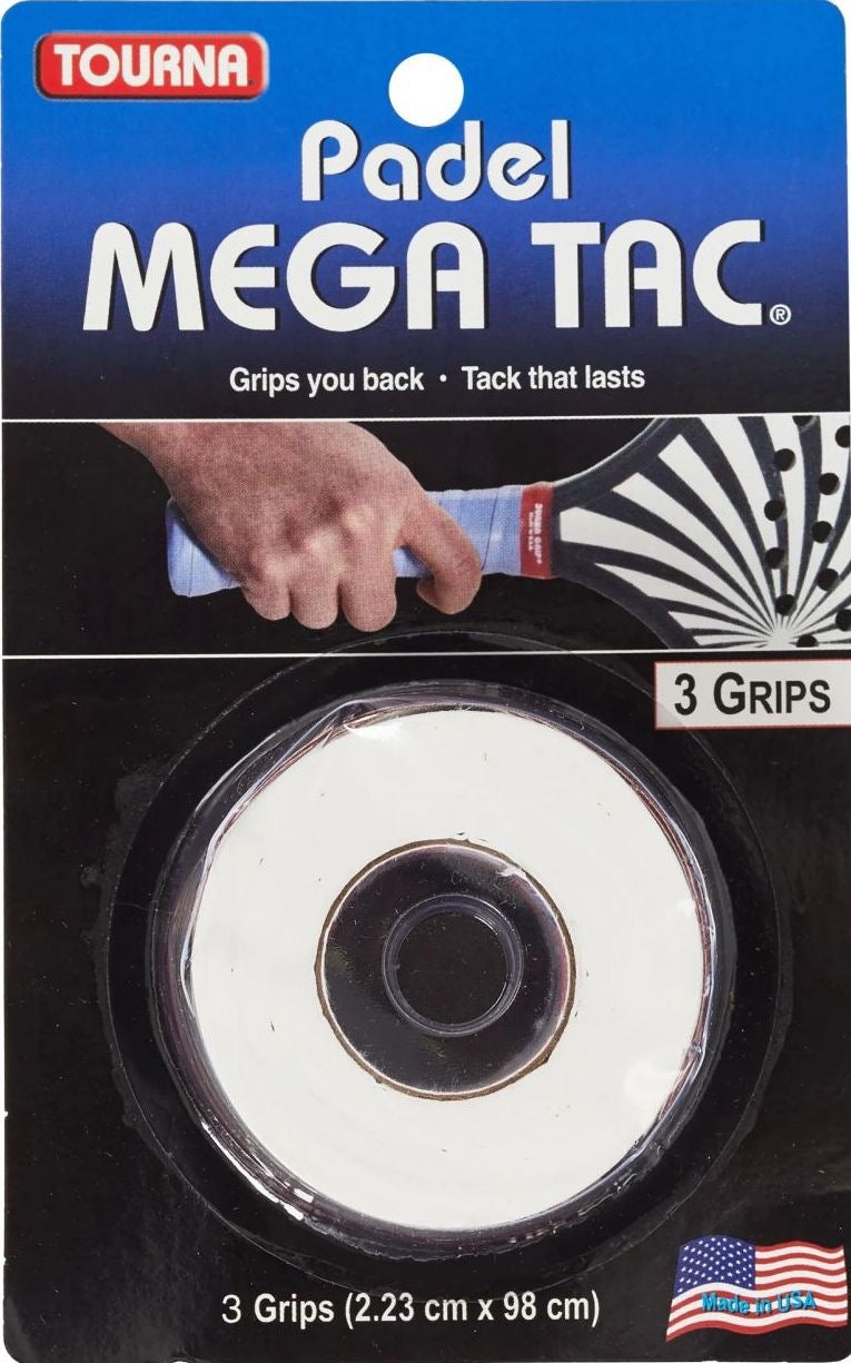 Koto apvijos Tourna Padel Mega Tac White, 3 vnt