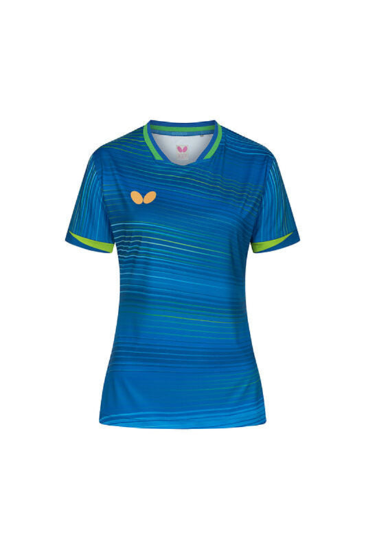 Butterfly Nagan Lady T -Shirt Blue