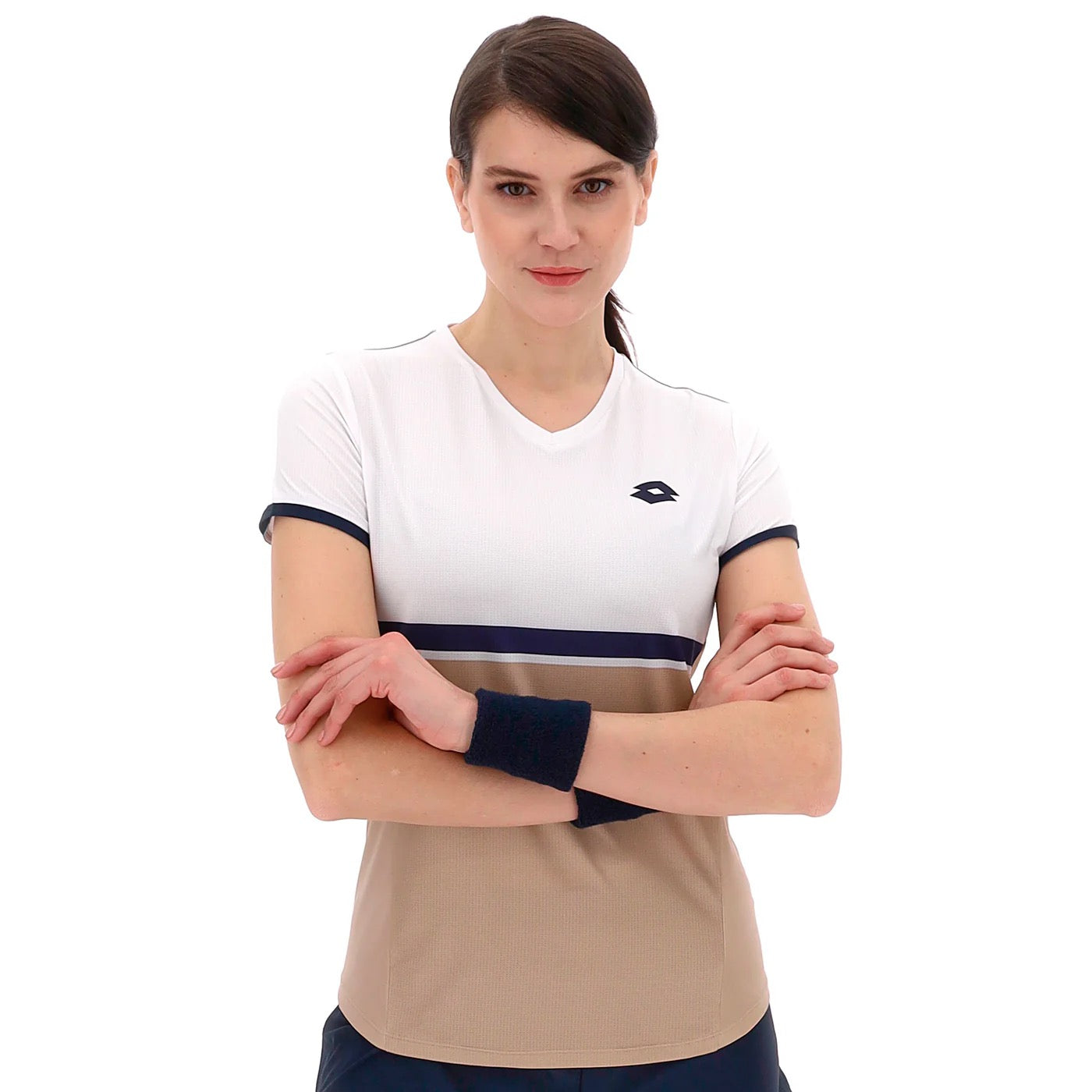Marškinėliai LOTTO Tech W V D1 Woman Irish Beige (L)