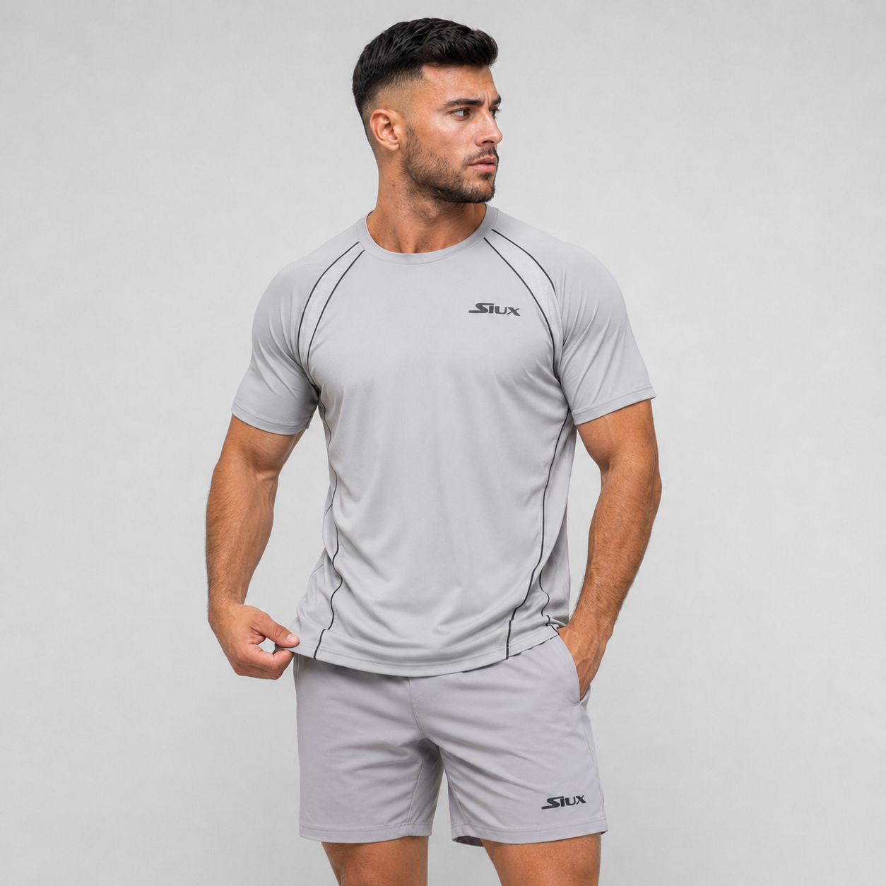 Marškinėliai SIUX Match 24 Men Grey (M)