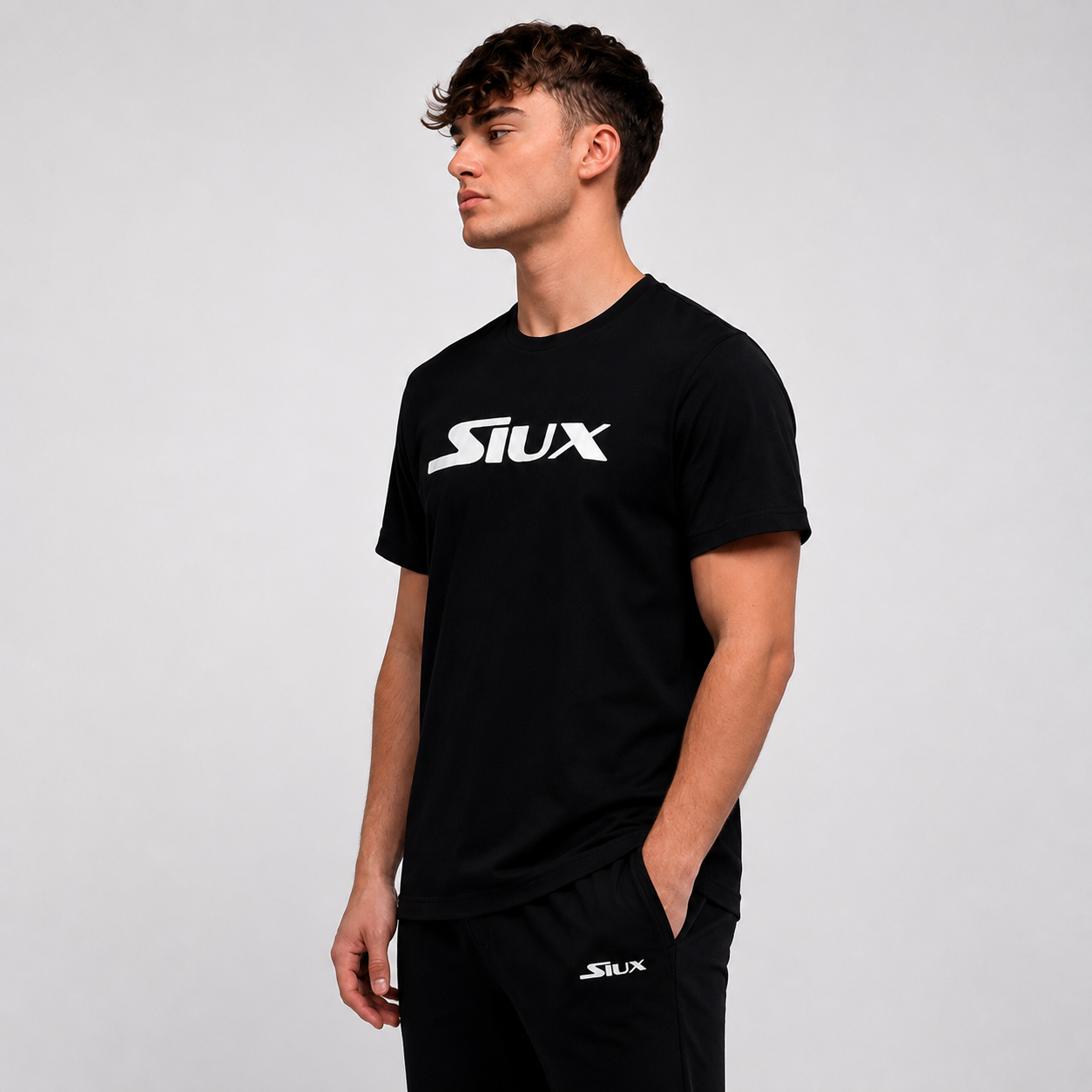 Marškinėliai SIUX Unisex Cotton Black (L)