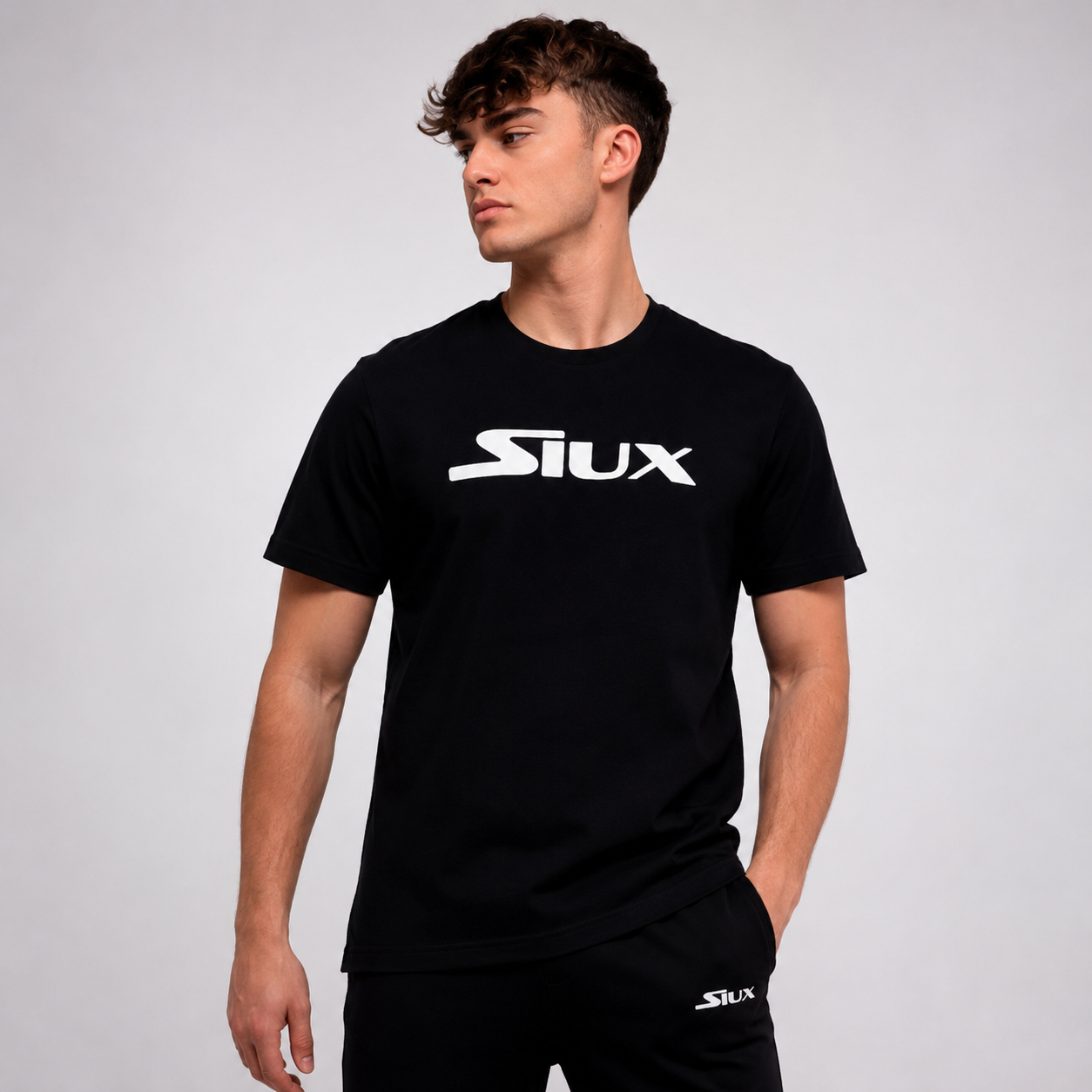 Marškinėliai SIUX Unisex Cotton Black (L)
