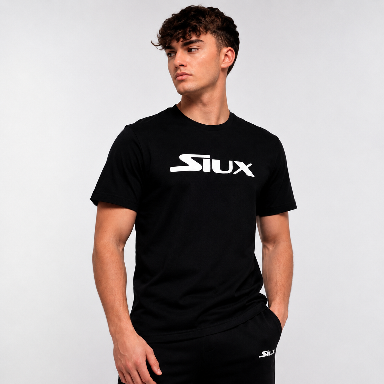 Marškinėliai SIUX Unisex Cotton Black (L)