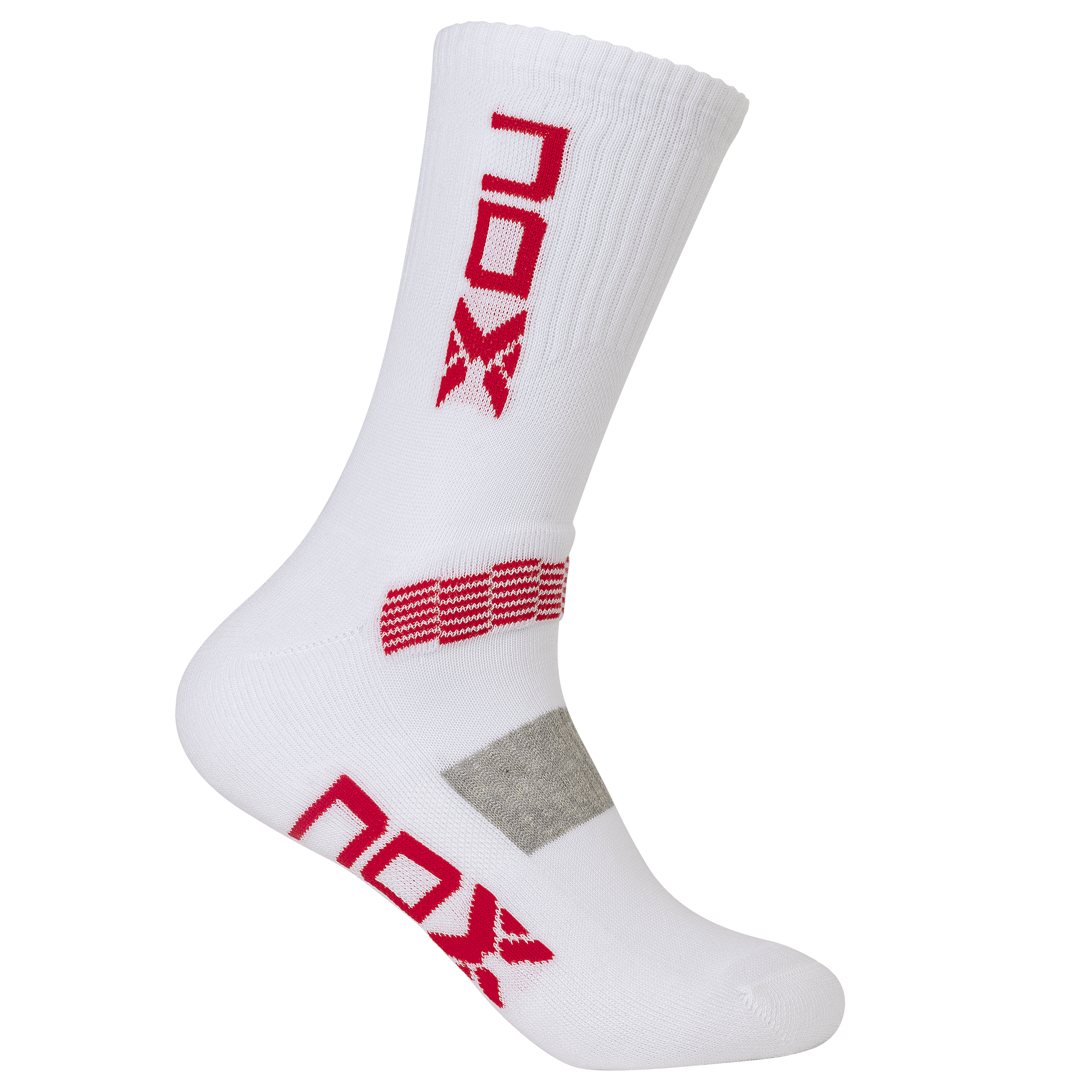NOX long socks White-red for padel-pickleball 39-40-41-42-43-44-45