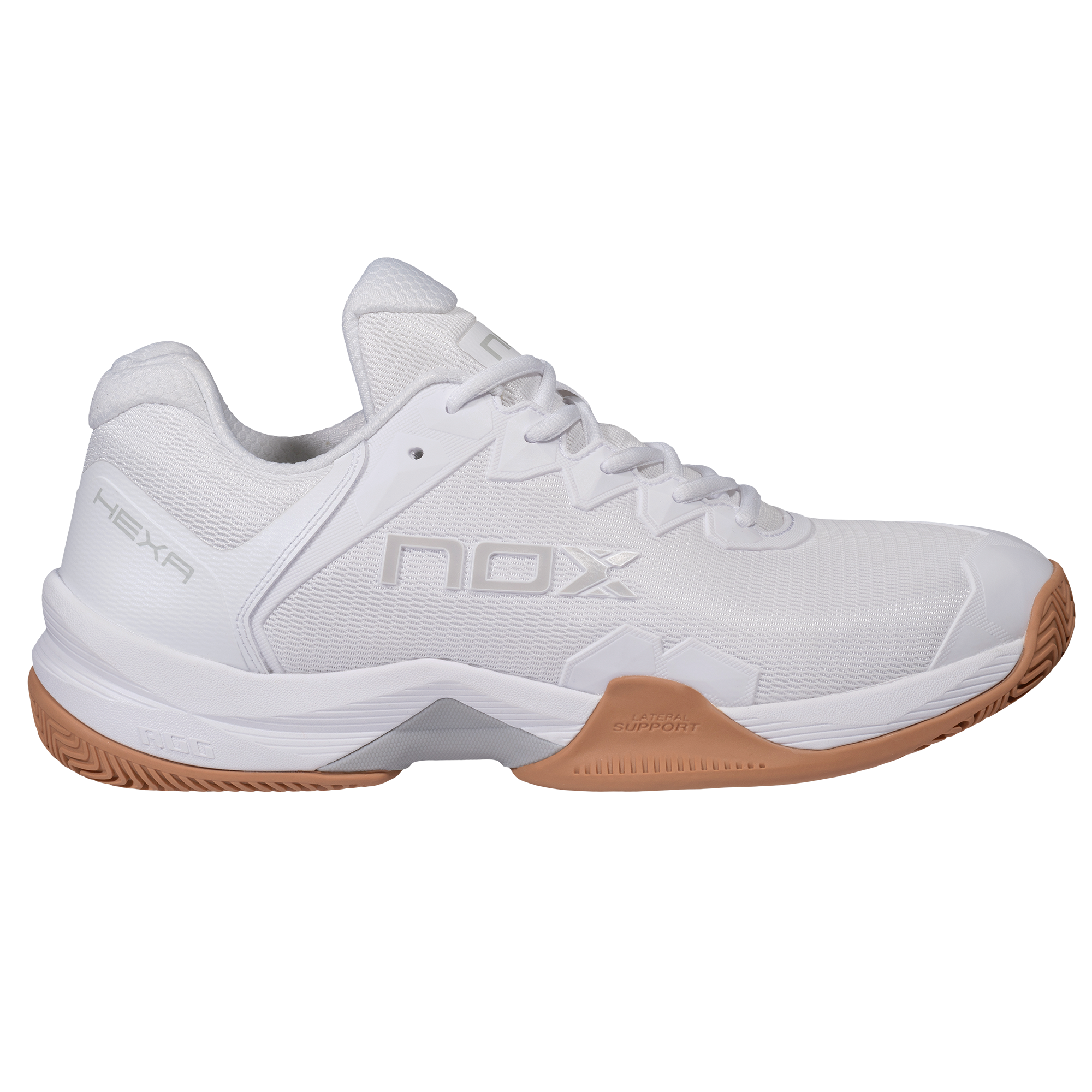 NOX ML10 Hexa White/Gum Rubber balti padelio batai 