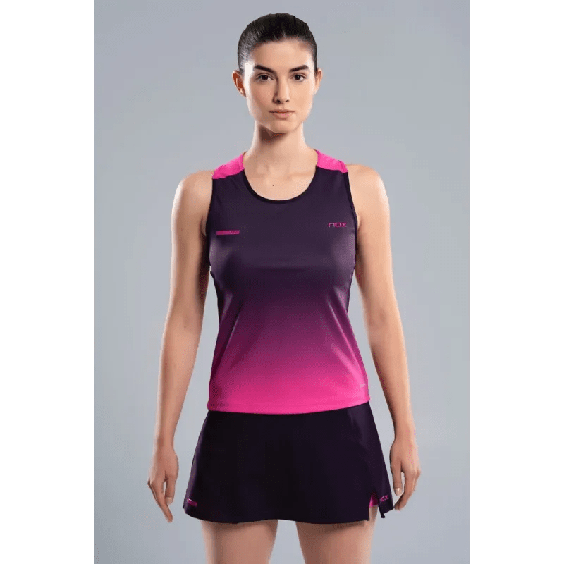 NOX Pro Blackberry Rose Degraded moteriški marškinėliai (sp. violetinė) - FitZone
