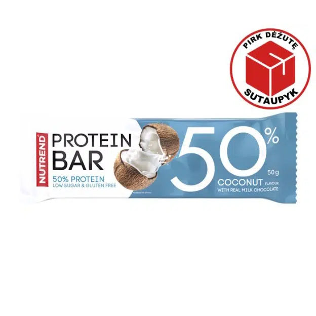 Baltyminis batonėlis „Nutrend Protein Bar 50“