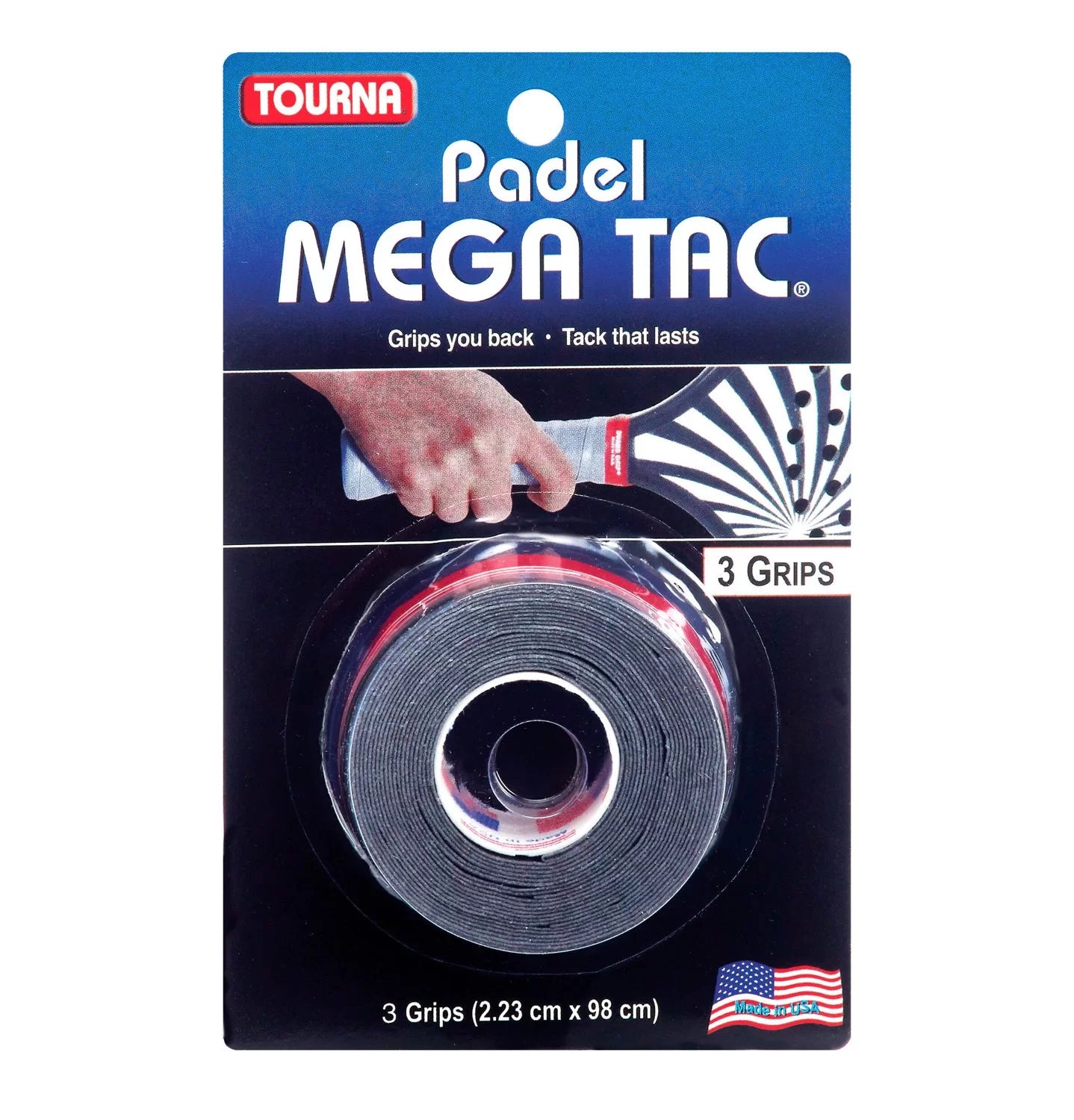 Koto apvijos Tourna Mega Tac Black, 3 units