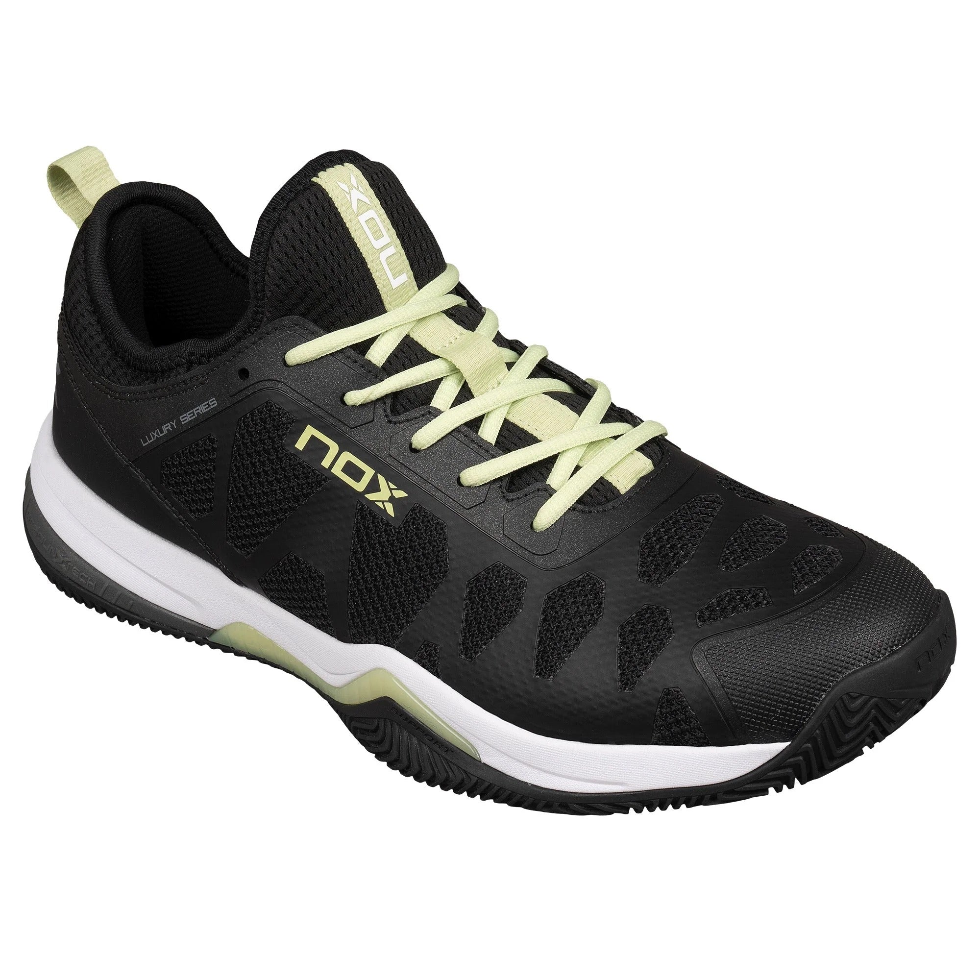 Padelio batai NOX Nerbo Black/Soft Lime (45)