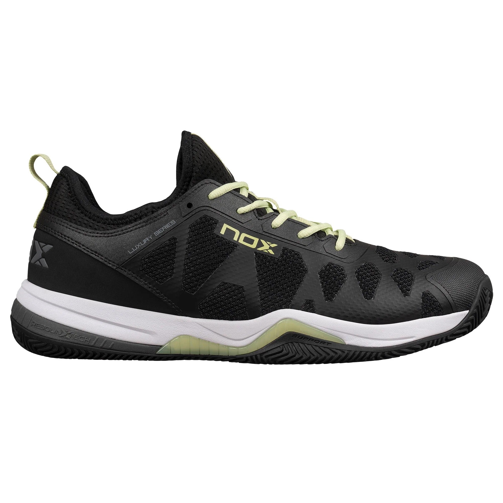 Padelio batai NOX Nerbo Black/Soft Lime (45)