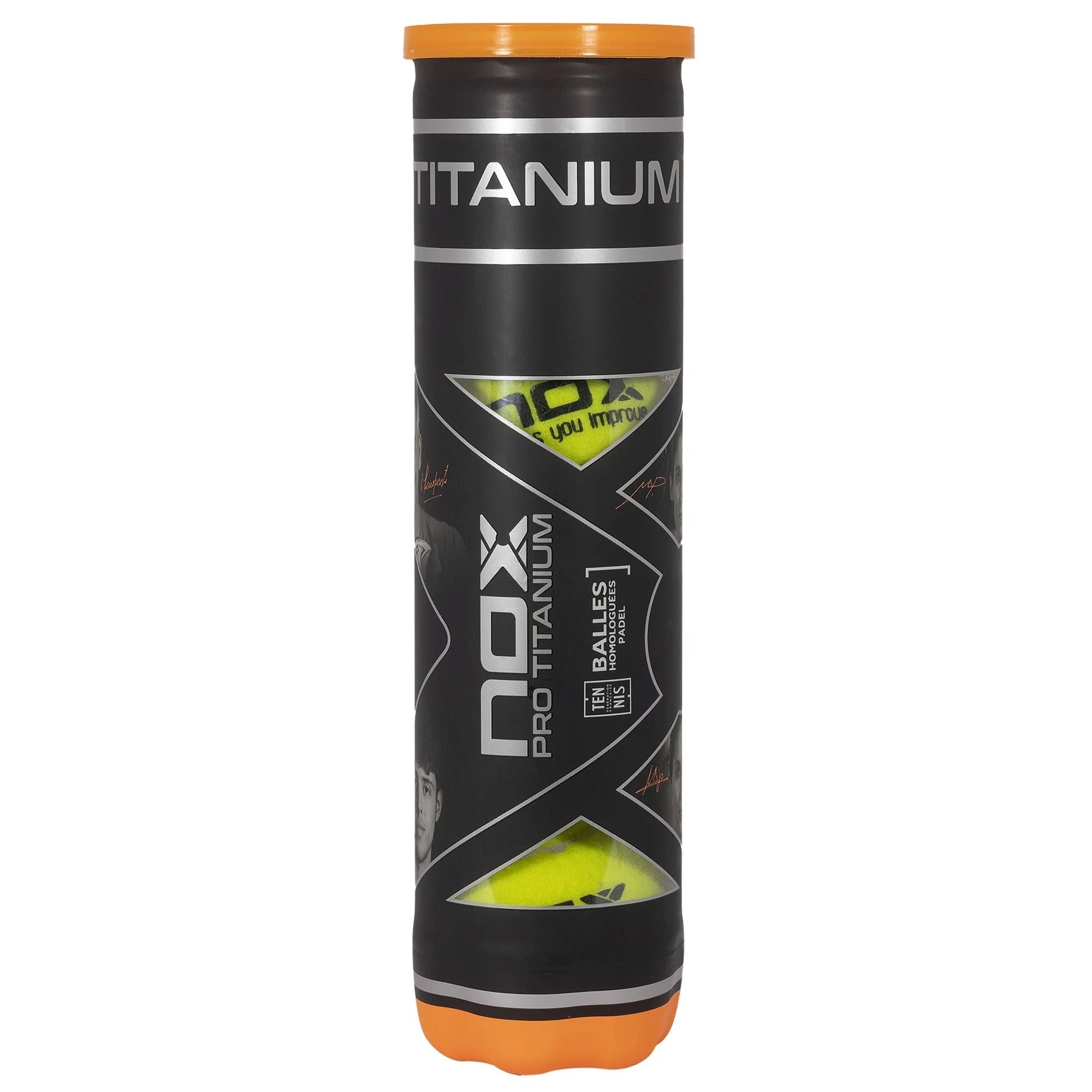 Padelio kamuoliai NOX PRO Titanium (4 kamuolių pakuotė)