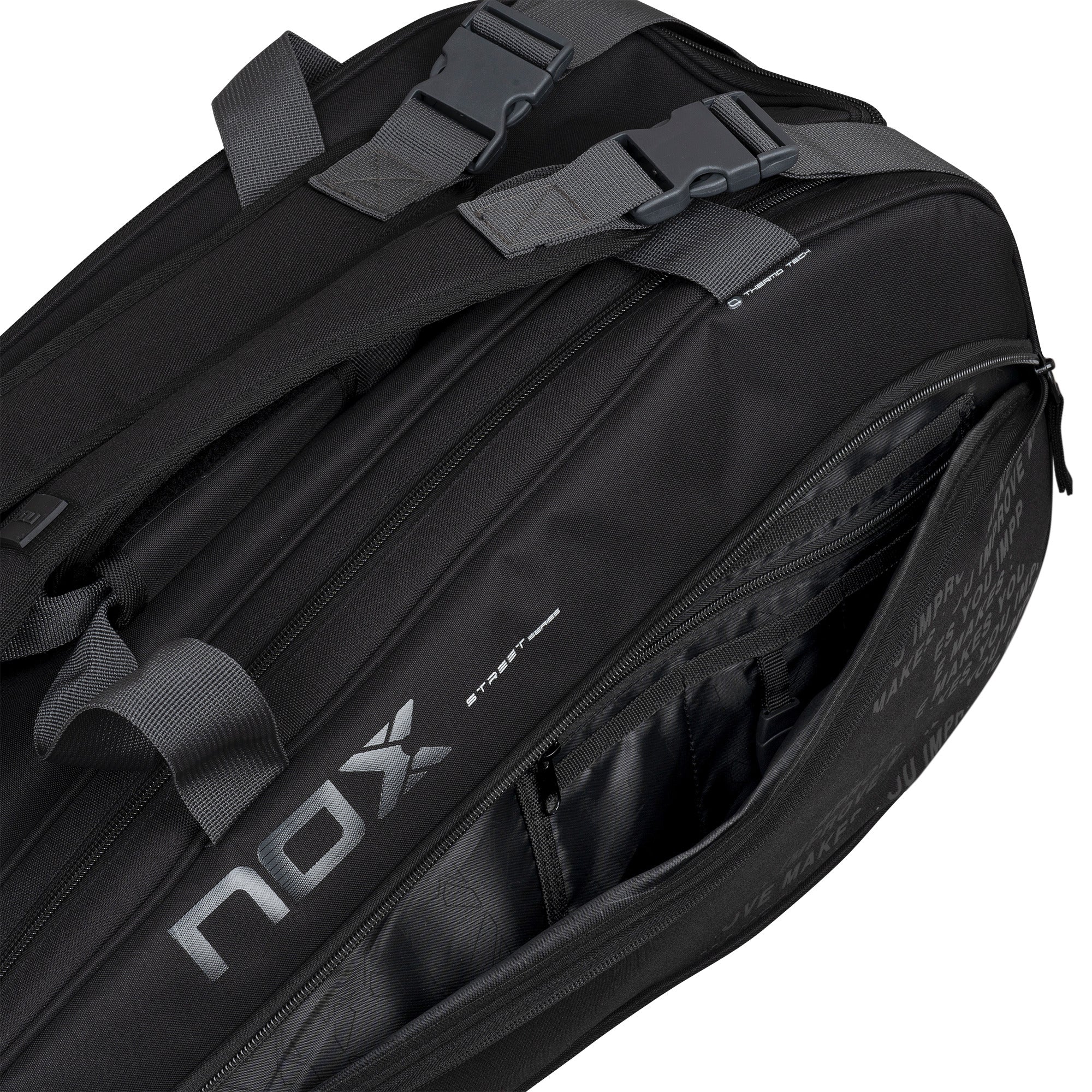 Padelio krepšys NOX Street Series Black/Grey