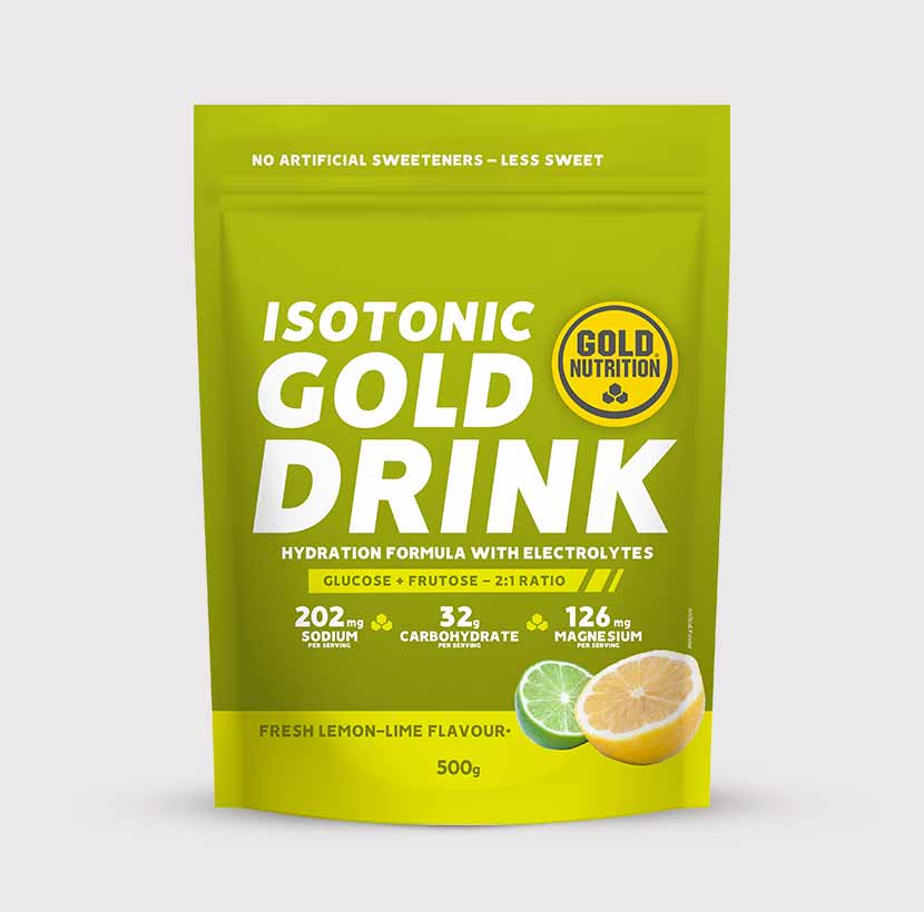 Gold Nutrition Gold Drink isotonic electrolyte drink 500g. (Sk. Lemon/Lime)