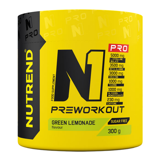NUTREND "N1 PRO" PreWorkout stimuliantas su kofeinu (230mg)