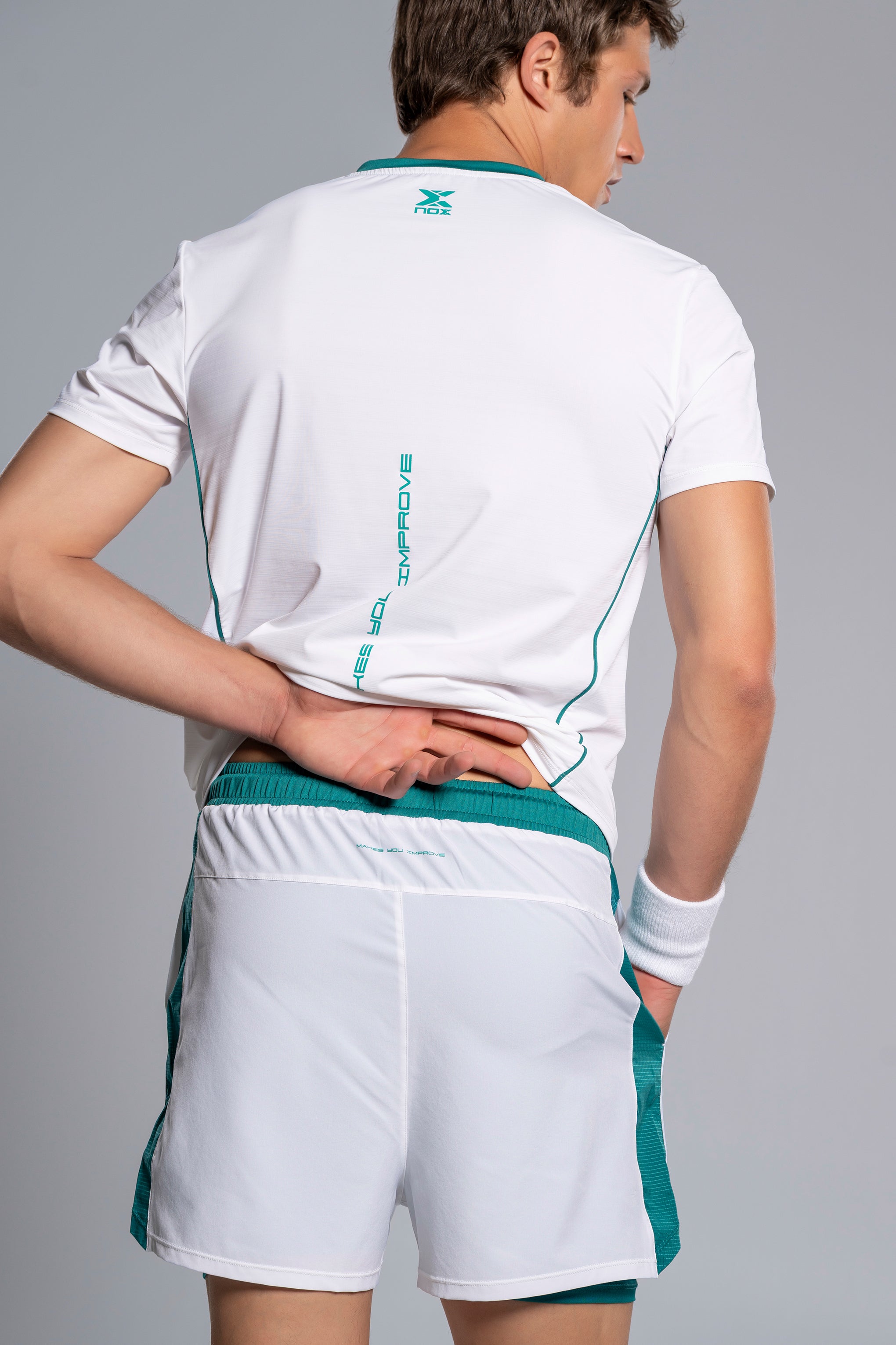 Šortai NOX Pro vyrams balti (XL)