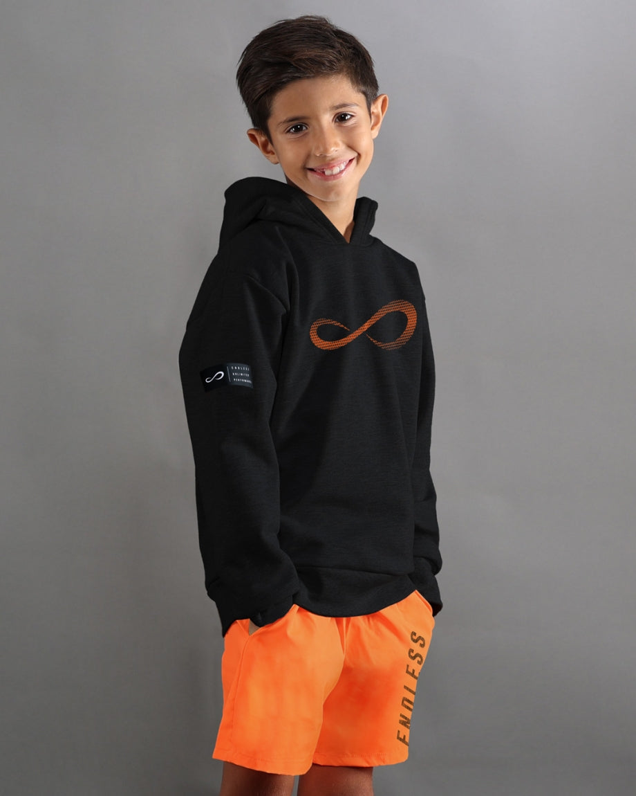 Džemperis ENDLESS Rush Kids Black Orange (10-12)