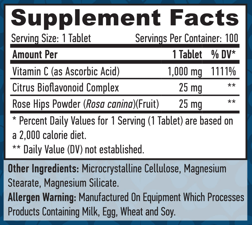Haya Labs Vitaminas C su Bioflavanoidais 1000mg 100 tab.