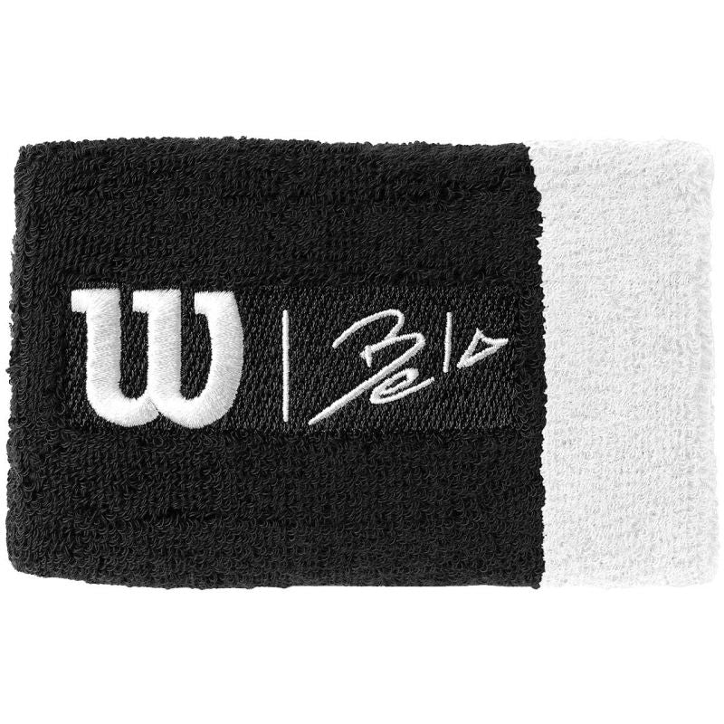 Wristband Wilson Bela Extra Wide Wristband II 2pcs (black and white)